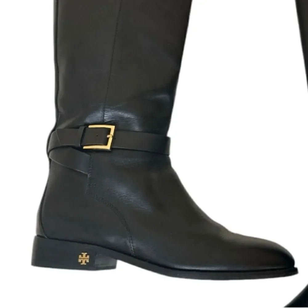 TORY BURCH Thora Black Patent Leather Boots